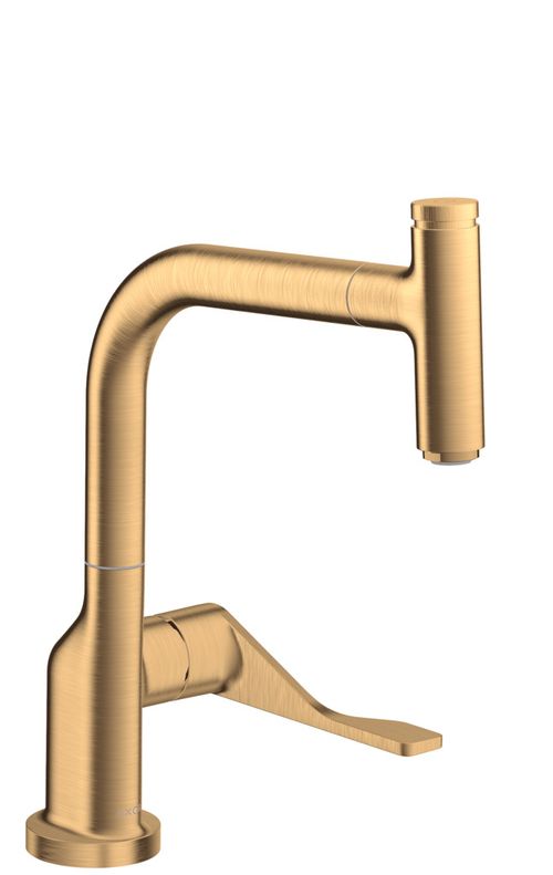 AXOR-HG-AXOR-Citterio-Einhebel-Kuechenmischer-Select-230-mit-Ausziehauslauf-Brushed-Brass-39861950 gallery number 1